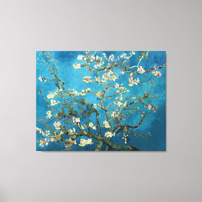 Impressão Em Tela Vincent van Gogh, Almond Tree florescente (Frente)
