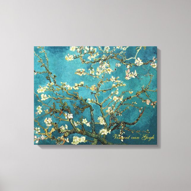 Impressão Em Tela Vincent van Gogh, Almond Tree florescente (Frente)