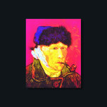 Impressão Em Tela Vincent Van Gogh - Autoretrato Bandage Pop Art<br><div class="desc">Óleo na canvas de 1889, este autorretrato mostrando o ouvido aterrado de Van Gogh e os olhos profundamente tristes, foi pintado um mês após sua queda em dezembro de 1888 quando ele cortou o seu próprio globo terrestre com uma lâmina a seguir a um argumento com seu colega, Paul Gauguin....</div>