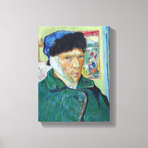 Impressão Em Tela Vincent van Gogh - Autorretrato com ouvido colado
