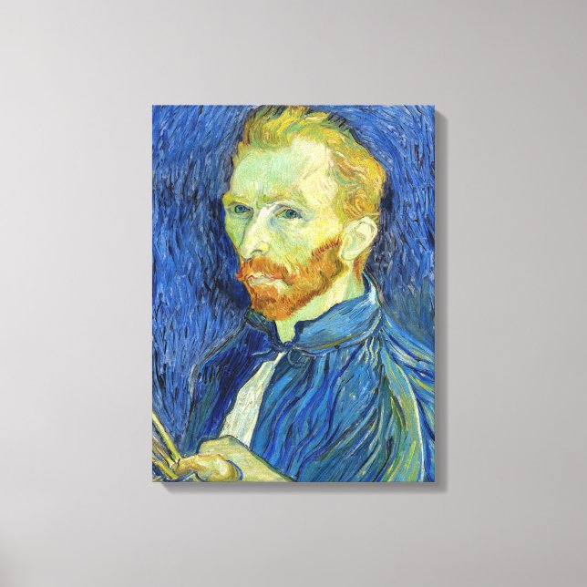 Impressão Em Tela Vincent van Gogh - Autorretrato com Paleta (Frente)