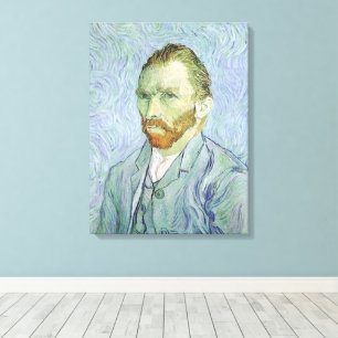 Impressão Em Tela Vincent van Gogh - Autorretrato de Van Gogh em Azu