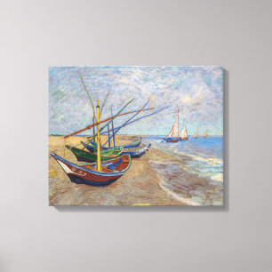 Impressão Em Tela Vincent van Gogh - Barcos de Pesca na Praia