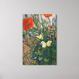 Impressão Em Tela Vincent van Gogh - Borboletas e papagaios
