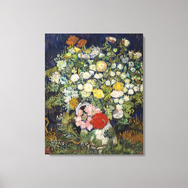 Impressão Em Tela Vincent van Gogh - Buquê de Flores em um Vase (Frente)