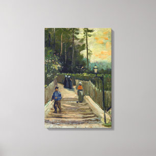 Impressão Em Tela Vincent van Gogh - Caminho Íngreme em Montmartre