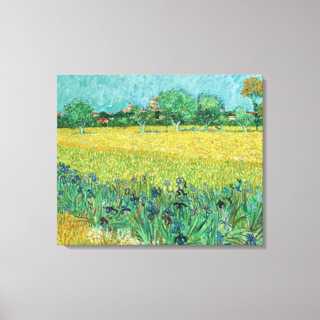 Impressão Em Tela Vincent van Gogh - Campo com irlandeses perto de A (Frente)