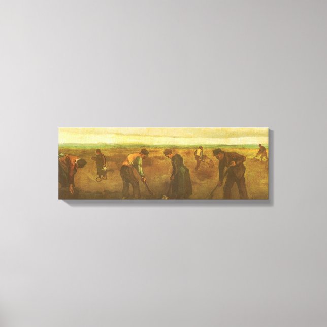 Impressão Em Tela Vincent van Gogh - Camponeses Plantando Batatas (Frente)