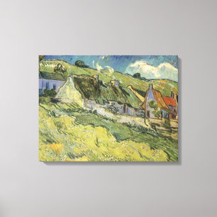 Impressão Em Tela Vincent van Gogh - Cottages Thatcher