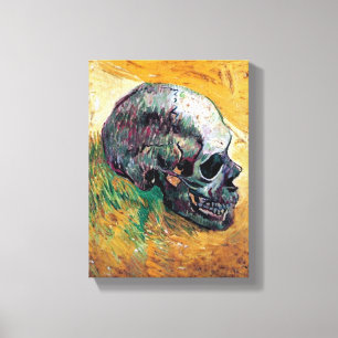 Impressão Em Tela Vincent Van Gogh - Crânio de Perfil - Arte Fina