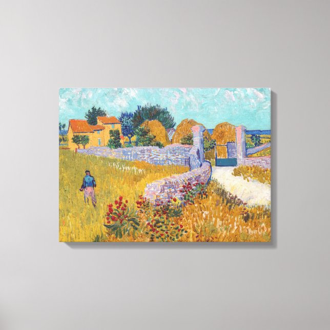 Impressão Em Tela Vincent van Gogh - Farmhouse in Provence (Frente)