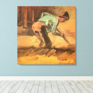 Impressão Em Tela Vincent van Gogh - Homem Curvado com Bastão ou Pá