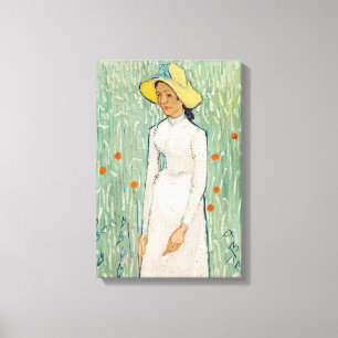 Impressão Em Tela Vincent van Gogh - Menina de Branco