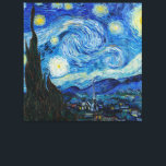 Impressão Em Tela Vincent Van Gogh Na Noite Estrelada<br><div class="desc">Vincent Van Gogh é o Detalhe da Noite Estrelada</div>