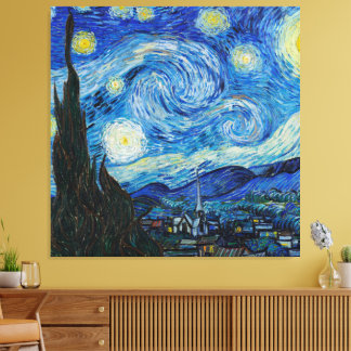 Impressão Em Tela Vincent Van Gogh Na Noite Estrelada