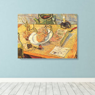 Impressão Em Tela Vincent van Gogh - Natureza-Morta com Quadro de De