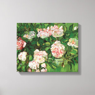 Impressão Em Tela Vincent Van Gogh - Natureza Morta Rosas Cor-de-Ros
