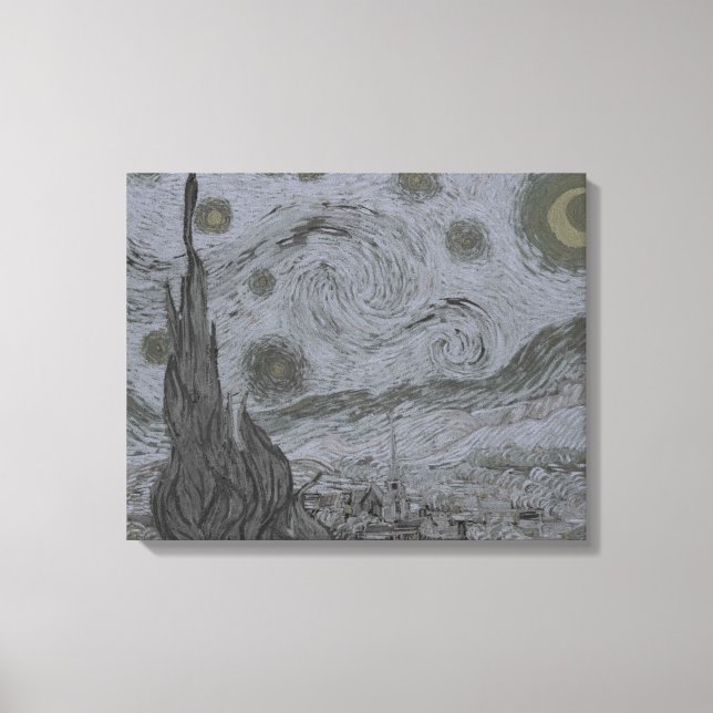 Impressão Em Tela Vincent Van Gogh - Noite Estrelada (Frente)