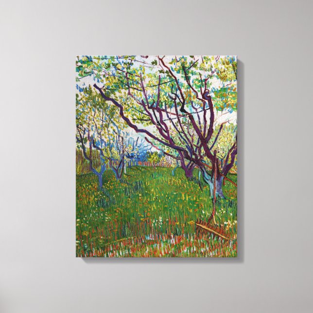 Impressão Em Tela Vincent van Gogh - O Pomar Flor (Frente)