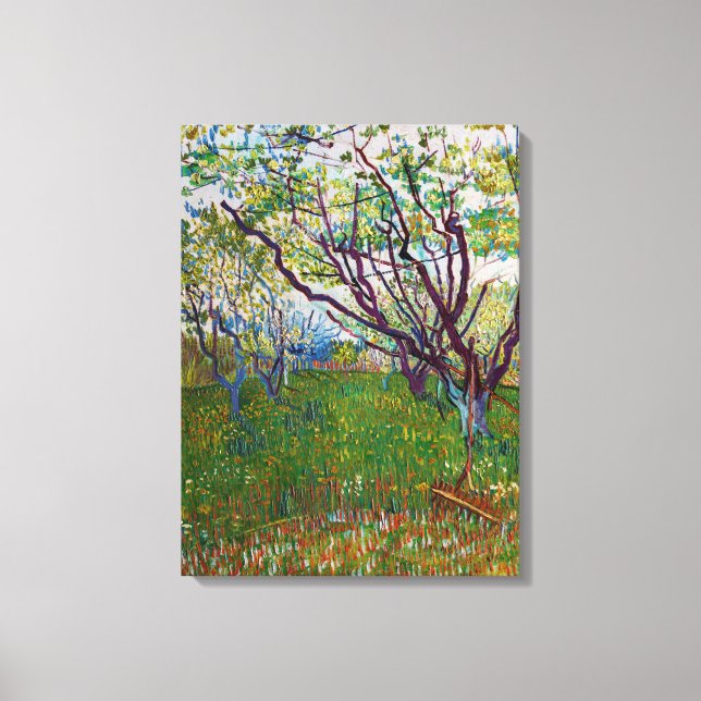 Impressão Em Tela Vincent van Gogh - O Pomar Florido (Frente)