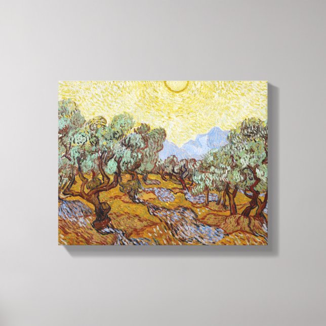 Impressão Em Tela Vincent van Gogh | Oliveiras, 1889 (Frente)
