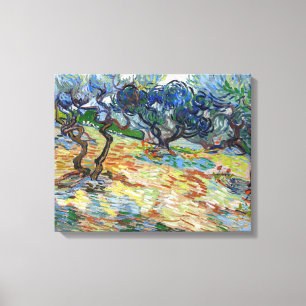Impressão Em Tela Vincent van Gogh - Oliveiras: Céu azul-claro
