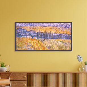 Impressão Em Tela Vincent van Gogh - Paisagem em Auvers sob Chuva