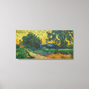 Impressão Em Tela Vincent van Gogh - Paisagem em Twilight