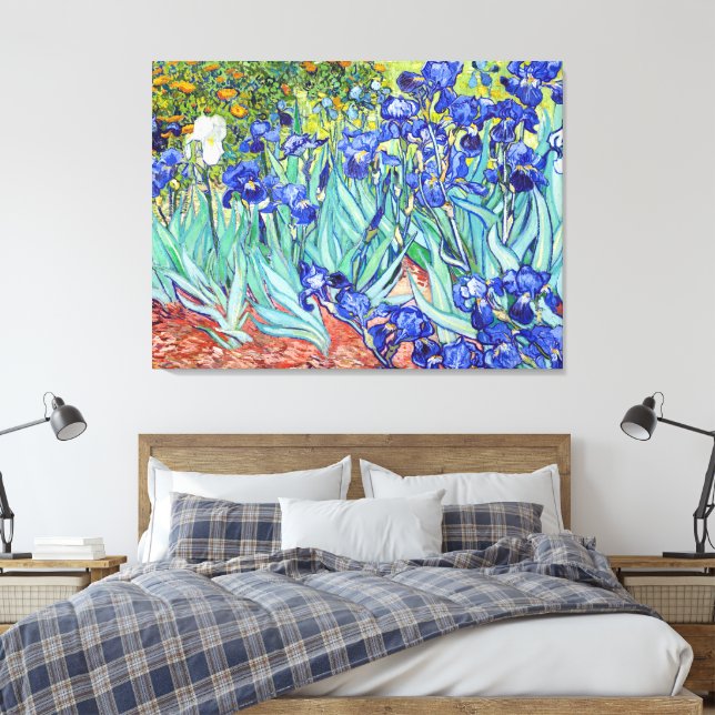 Impressão Em Tela Vincent Van Gogh pintando Íris (Insitu(Quarto))