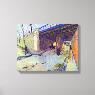 Impressão Em Tela Vincent Van Gogh - Ponte Ferroviária Sobre Montmaj