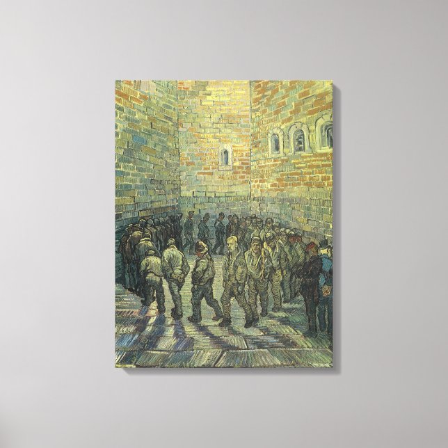 Impressão Em Tela Vincent van Gogh - Prisioneiros Exercitando-se (Frente)