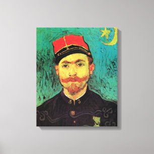 Impressão Em Tela Vincent Van Gogh - Retrato de Milliet - Arte Fina