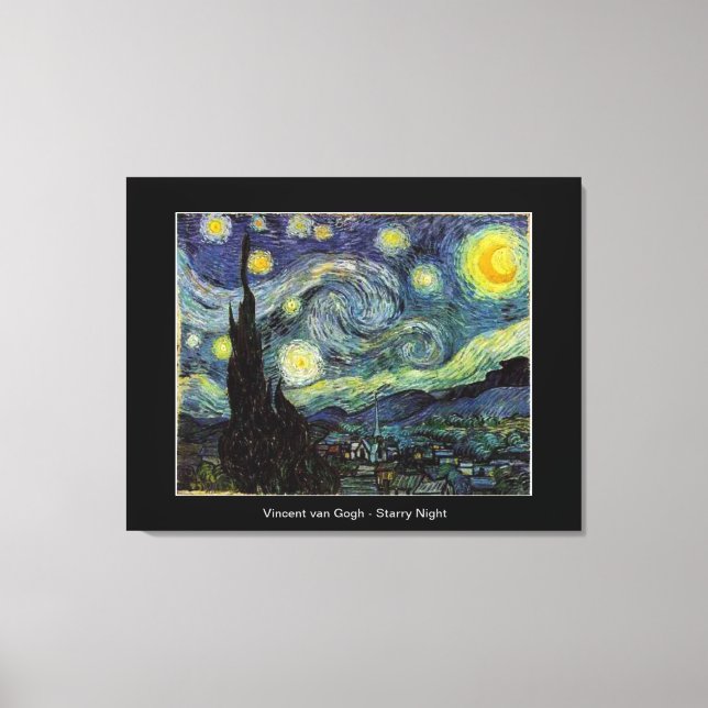 Impressão Em Tela Vincent van Gogh, Starry Night (Frente)