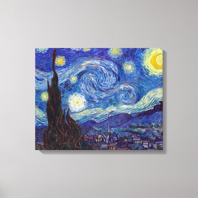 Impressão Em Tela VINCENT VAN GOGH - Starry night 1889 (Frente)