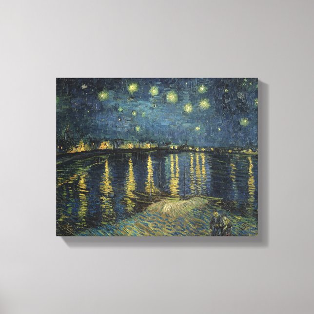 Impressão Em Tela Vincent van Gogh | Starry Night Over the Rhone (Frente)