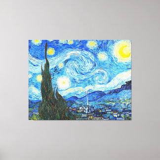 Impressão Em Tela Vincent Van Gogh Starry Night Vintage