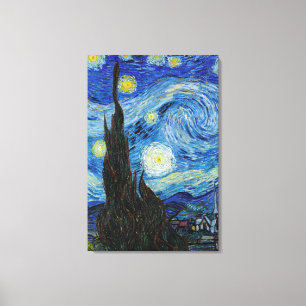 Impressão Em Tela Vincent Van Gogh Starry Night Vintage