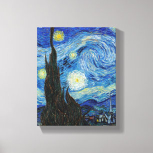 Impressão Em Tela Vincent Van Gogh Starry Night Vintage