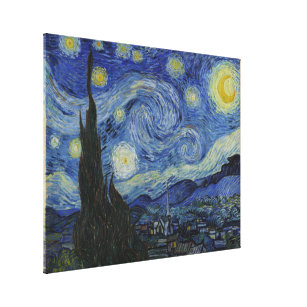 Impressão Em Tela Vincent Van Gogh Starry Night Vintage Fine Art