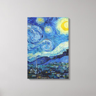 Impressão Em Tela Vincent Van Gogh Starry Night Vintage Fine Art
