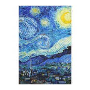 Impressão Em Tela Vincent Van Gogh Starry Night Vintage Fine Art