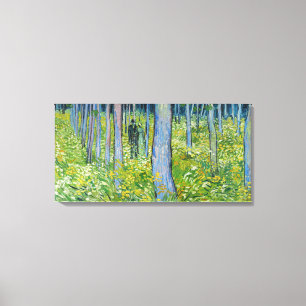 Impressão Em Tela Vincent van Gogh - Sub-bosque com Duas Figuras