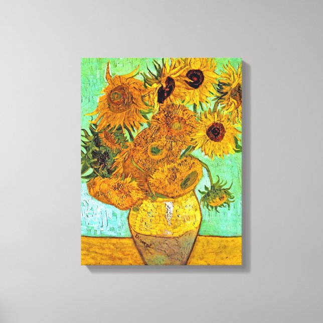 Impressão Em Tela Vincent Van Gogh - Vase Com Doze Girassóis (Frente)