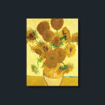 Impressão Em Tela Vincent van Gogh - Vase com Quinze Girassóis<br><div class="desc">Vase com Quinze Girassóis / Vase avec quinze Tornesols - Vincent Van Gogh,  agosto de 1888 - Girassóis versão 1888 (F454)</div>
