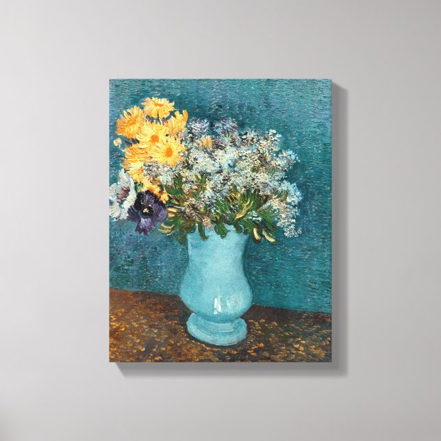 Impressão Em Tela Vincent van Gogh | Vase das flores, 1887 (Frente)