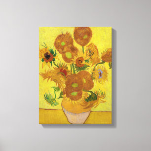 Impressão Em Tela Vincent van Gogh - Vaso com Quinze Girassóis