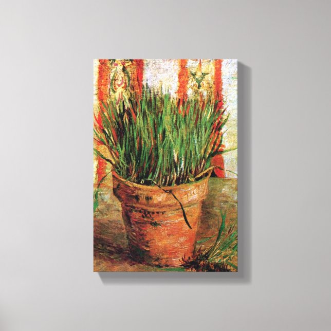 Impressão Em Tela Vincent Van Gogh - Vaso de Flores com Cebolinho (Frente)