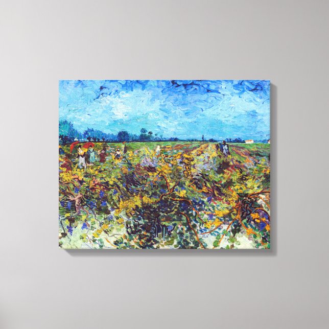 Impressão Em Tela Vincent van Gogh - Vinha Verde (Frente)