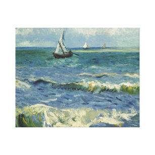 Impressão Em Tela Vincent van Gogh - Vista marinha perto de Les Sain