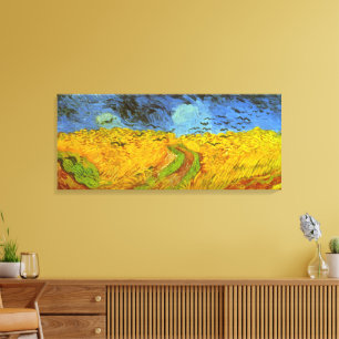 Impressão Em Tela Vincent van Gogh Wheat Field com Crows